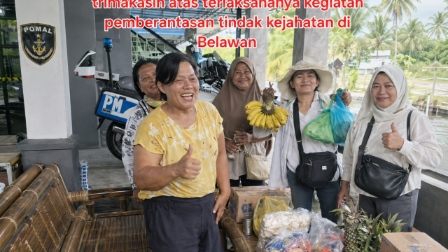 Emak-Emak Serbu POMAL Belawan, Berikan Apresiasi atas Pemberantasan Kejahatan