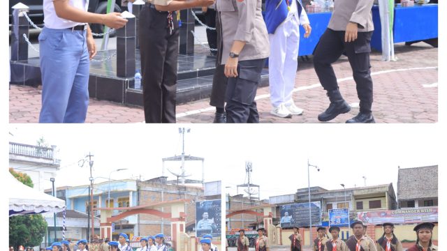 Lomba PBB SMA/SMK Meriahkan Hari Bhayangkara ke-80 di Polres Samosir, SMAN 1 Sianjur Mula-Mula Raih Juara I