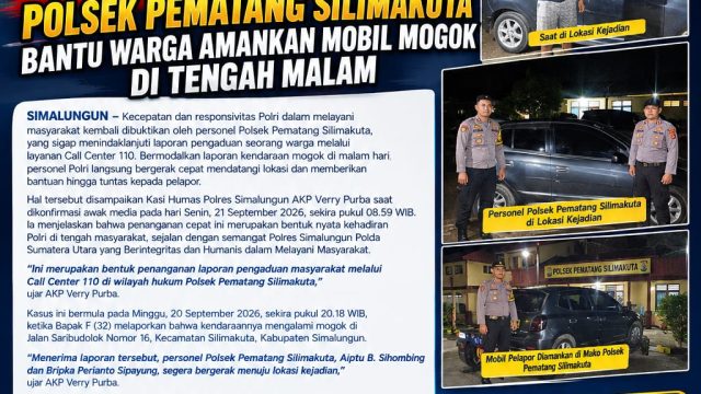 Mobil Mogok Tengah Malam, Warga Telepon 110—Polisi Langsung Datang
